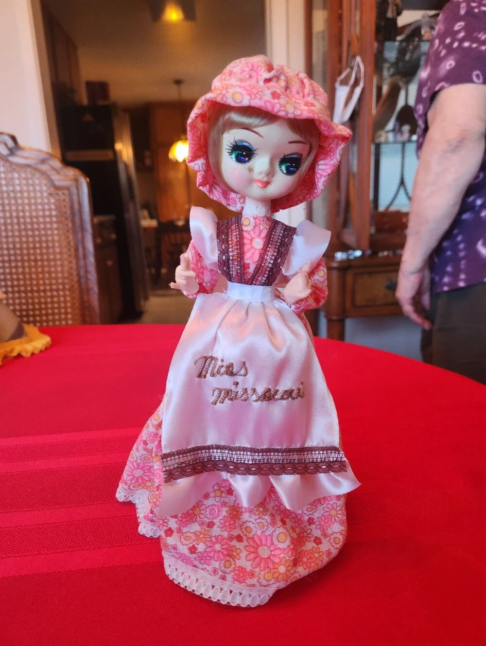 Vintage Miss Missouri Pink Floral Dress Doll - Decorative Kids Toy